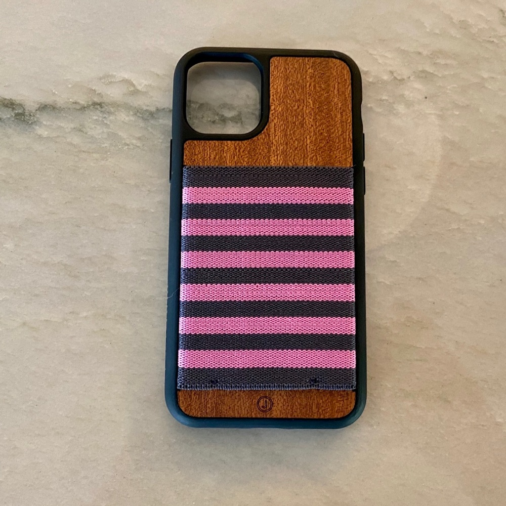 Jimmy Case I phone 11 Pro Pink & Gray Wallet Case